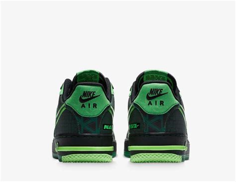 nike air force zwart groen hiel|zwarte air force 1.